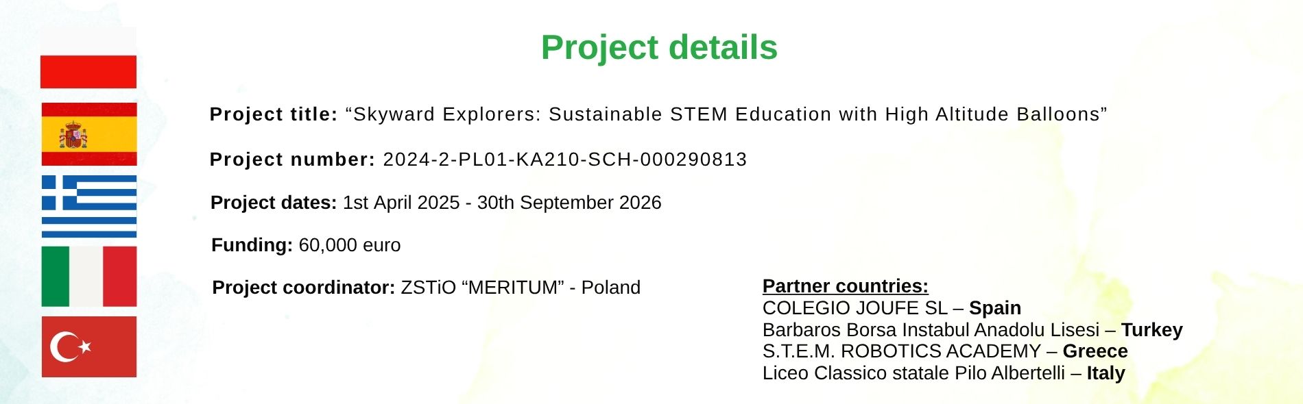 Dane projektu